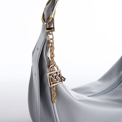 Сумка женская из искусственной кожи NAZAMOK, 28х15 см, серый цвет  фото 6