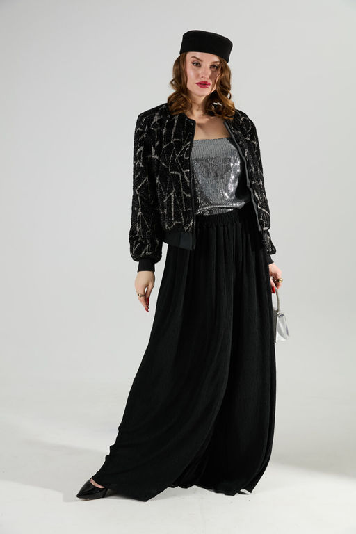 Бомбер NIKVA н435-2 чёрная геометрия  фото 11