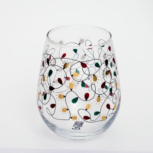 Стакан стеклянный на Новый год Новогодняя гирлянда, 620 мл