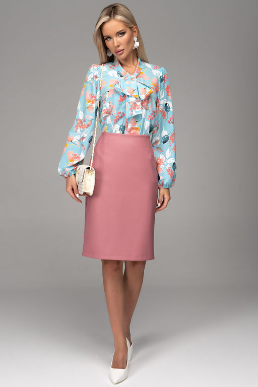 Юбка Лима (экокожа/розовый) - Эльза фото 18