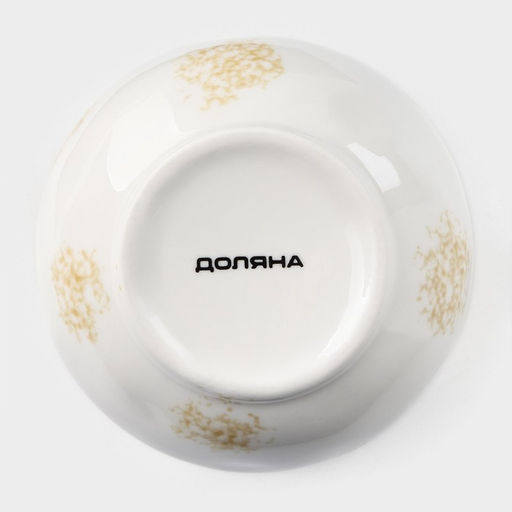 Сахарница Доляна Organic Gold, 420 мл, фарфор, белая