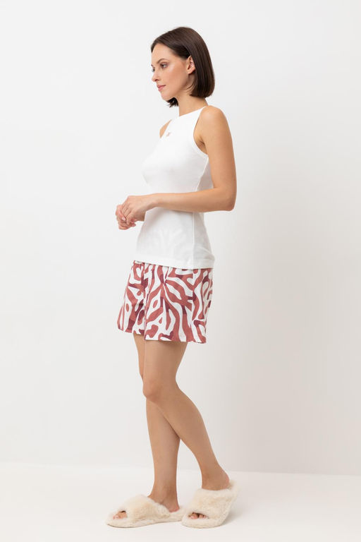 Е 20159/сахар,анималистичный орнамент пижама жен