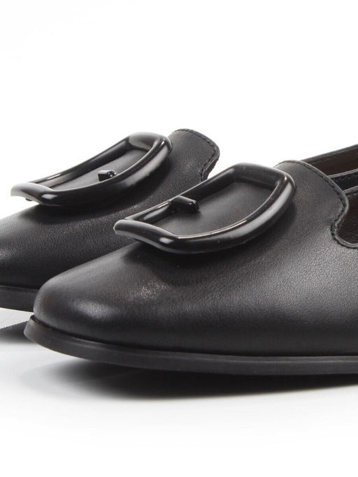 06-DLG03-1 BLACK Туфли женские (натуральная кожа)