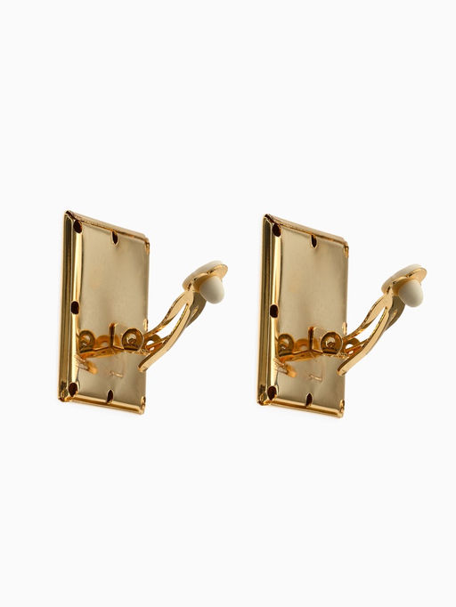 Серьги клипсы для ушей QF «Тренд. Квадрат», цвет золото