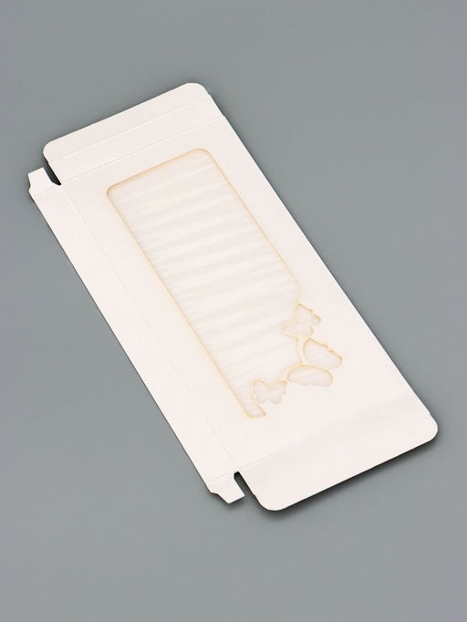 Цена за 5 шт. Подарочная коробка под плитку шоколада, с вырубным окном, «Бабочки», 17.1×8×1.4 см