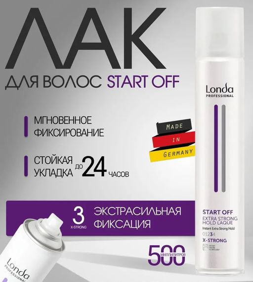 -14% Лак экстрасильной фиксации Finish START Off, 500мл Londastyle - Londa professional фото 2