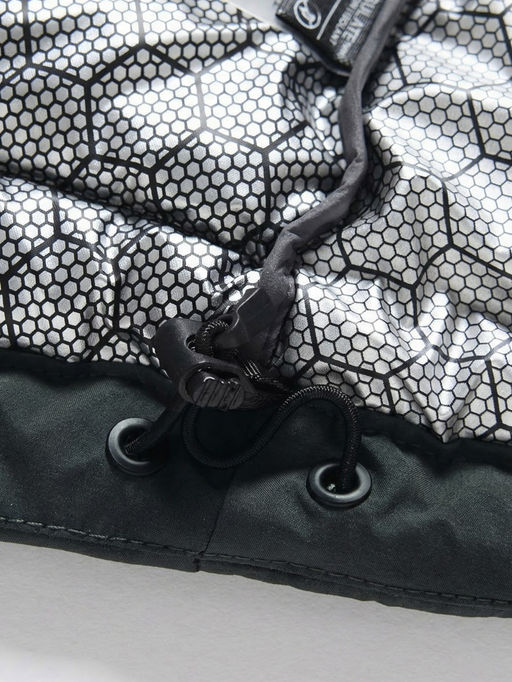 Куртка мужская гибридная стёганая с капюшоном с графеновой подкладкой черного цвета 9627_1Ch