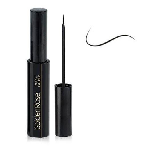 Golden Rose Подводка BLACK Eyeliner (черно-белая упак) чёрная