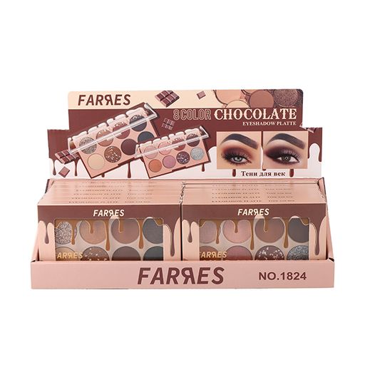 FARRES / Тени - 1824-MIX Chocolate 8 цветов для век. (12) - Farres cosmetics фото 2