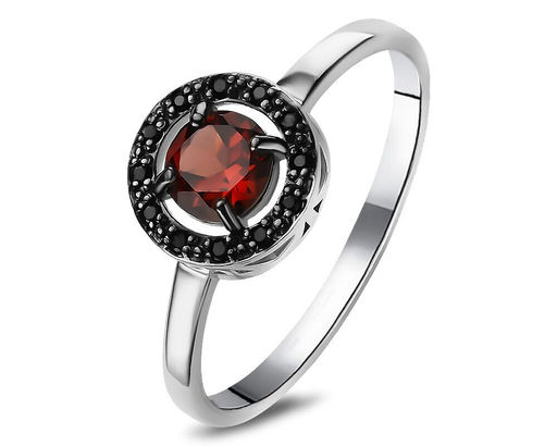 Кольцо, гранат, СПН4-1-202
