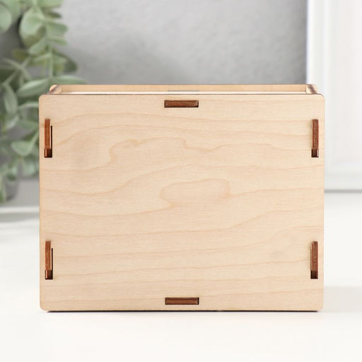 Деревянная копилка для денег «Кошелёк», заготовка, для купюр, монет, 13×10×5 см, набор 6 деталей