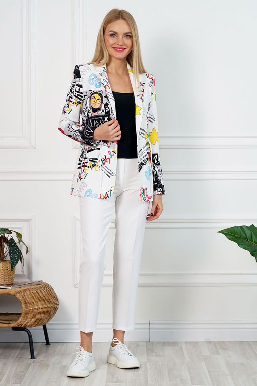 Костюм ALANI 2111 белые брюки - Alani collection фото 2