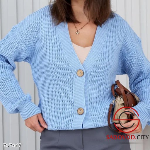 Кардиган вязаный женский на пуговицах - Bruno фото 3