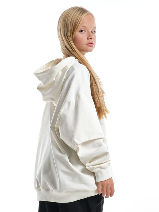 Толстовка с принтом 22-8031 молочный - Mini maxi фото 13