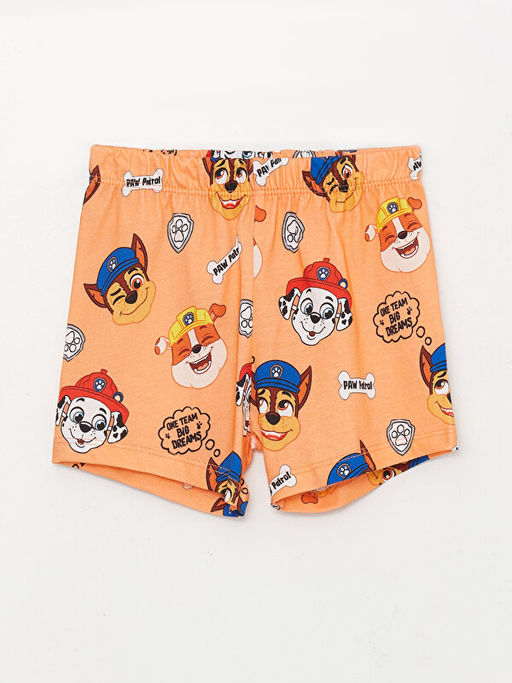 Bisiklet Yaka K?sa Kollu Paw Patrol Bask?l? Erkek Bebek Pijama Tak?m - Waikiki фото 3