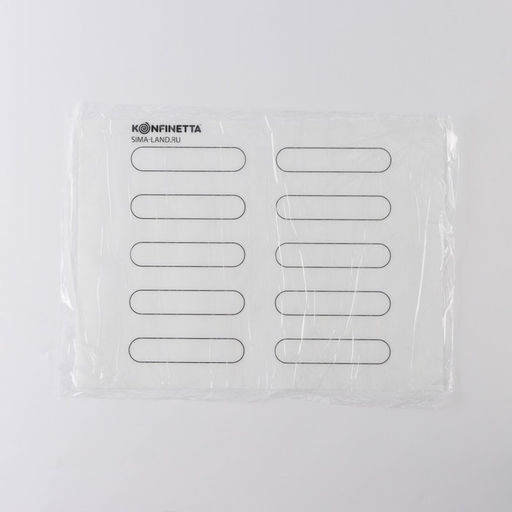 Коврик для выпечки армированный KONFINETTA Эклер, силикон, 38?28 см, 0.4 мм, белый  фото 4