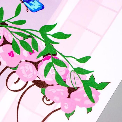 Наклейка интерьерная цветная «Девочка на балконе», пластик, 50×70 см