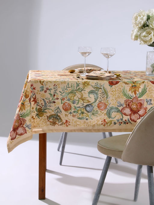 Набор кухонный «Этель» Floral pattern, скатерть 147×184 ±2 см с ГМВО, салфетки 40×40 см - 8 шт.