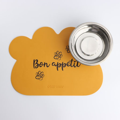 Коврик под миску форменный Лапка, 39 х 30 см, желтый - Пушистое счастье фото 2