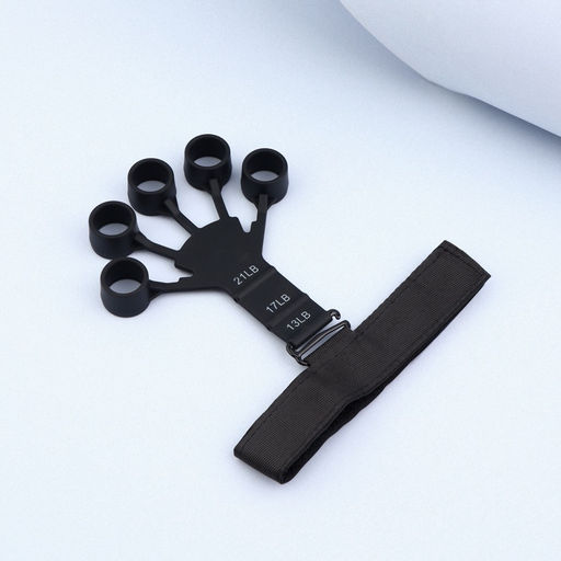 Массажёр для разработки рук и пальцев, с манжетом, 8×14×2.8 см, чёрный