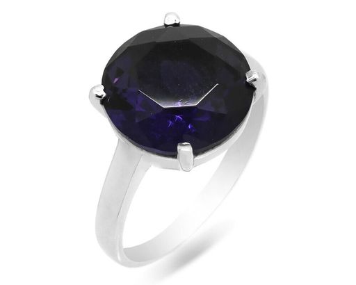 Кольцо из серебра танзанит выращ., Ю-100М49