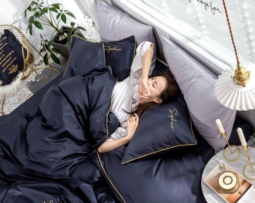 КПБ Mency однотонный с вышивкой MENO016 Евро