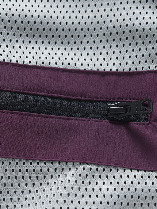 Ветровка женская софтшелл виндстоппер с капюшоном спортивная темно-фиолетового цвета 9616_1TF