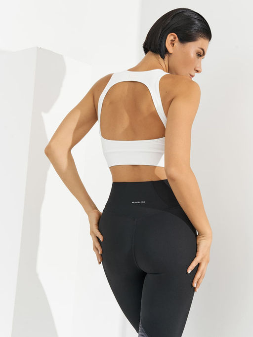 Спортивный топ-бра со средней поддержкой и открытой спиной - Eazyway фото 4