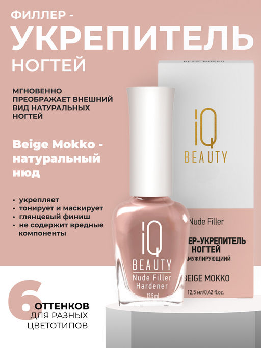 IQ Beauty Филлер-укрепитель с камуфлирующим эффектом / Nude Filler 04 Beige Mokko, глянцевый финиш, 12,5 мл  фото 7