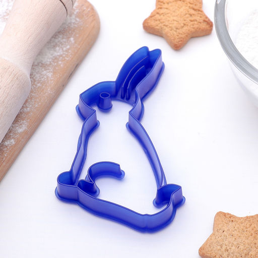 Форма для печенья «Зайчик», вырубка, штамп, пластик, МИКС