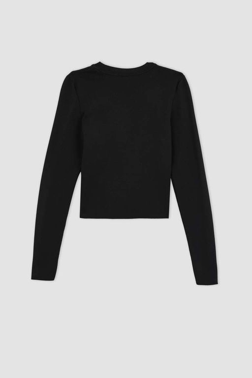 Cool Slim Fit свитер с круглым вырезом - Defacto фото 10