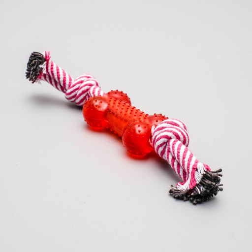 Игрушка канатная с косточкой, до 90 г, до 26 см, микс цветов - Пижон фото 2