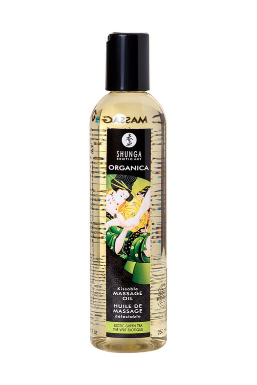 Масло для массажа Shunga Organica Exotic Green Tea, натуральное, расслабляющее, зеленый чай, 240 мл