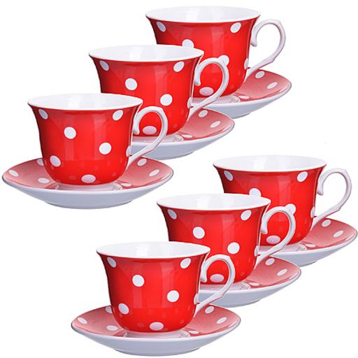 25906 Чайный набор 12пр 220мл фарфор под/уп LR(х6)