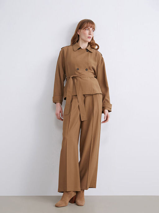 Loose Fit Geni? Pa?a Kad?n Pantolon