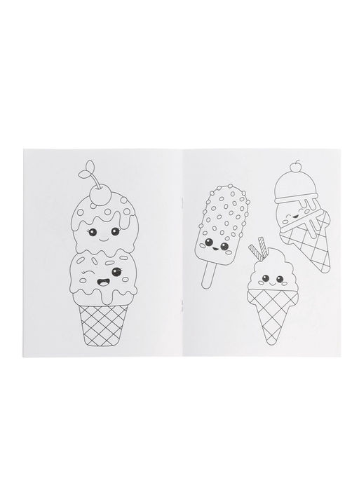 Цена за 3 шт. Раскраска «Аниме, Вкусняшки»