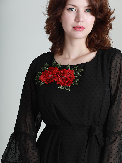 Платье черное длинное нарядное - Almond фото 6