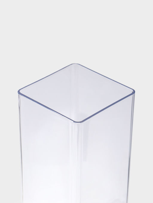 Ваза для цветов «Альваро» геометрия, 25×10 см, пластик, прозрачная