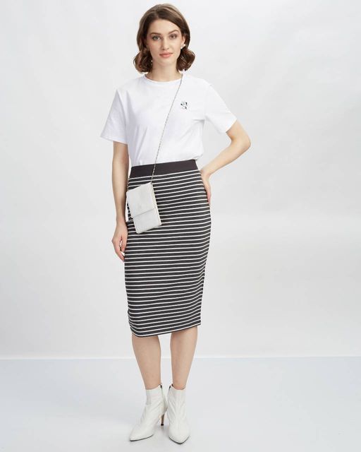 Юбка-миди в полоску - Incity фото 5