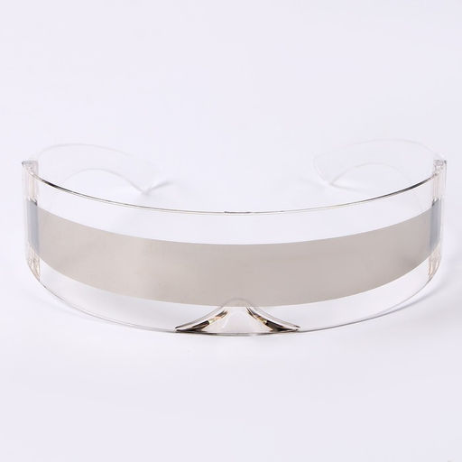 Очки карнавальные сплошные, серебряные