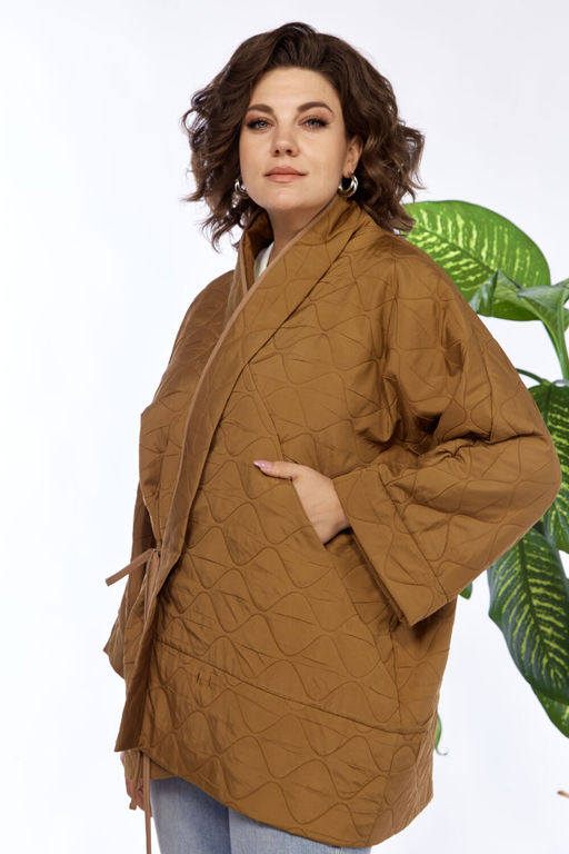 Куртка Anastasia 1147 коньячный фото 7
