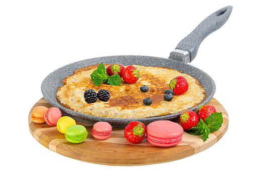 Сковорода блинная 26 см ГАРМОНИЯ ВКУСА "Серый мрамор" н/р, 47*27*6,5 см