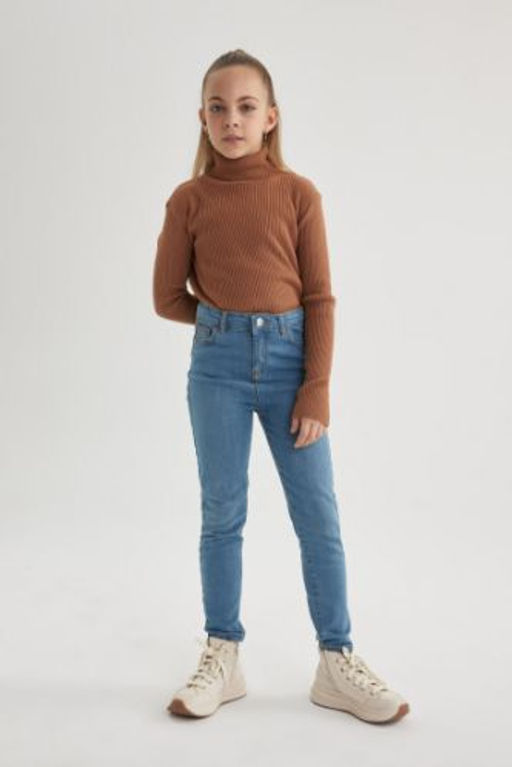 K?z Cocuk Skinny Fit Dar Paca Jean Pantolon