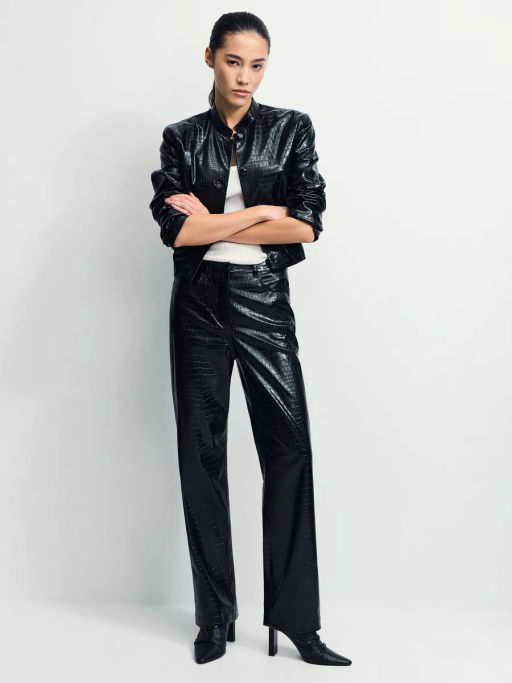 Приталенный жакет из искусственной кожи / Zarina