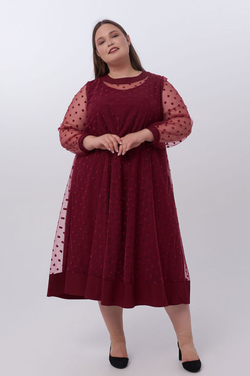 Платье Luxury Moda 1157 бордовый