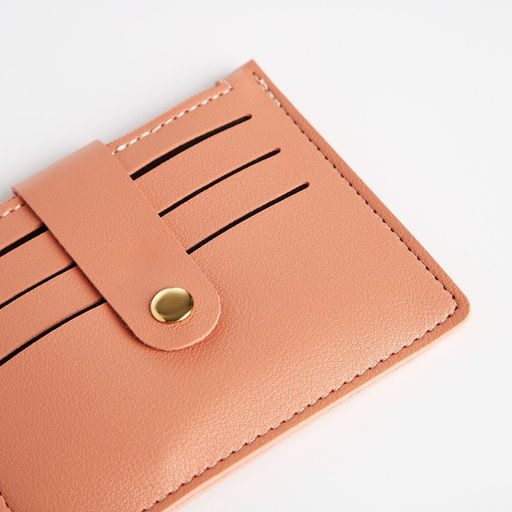 Картхолдер с монетницей на молнии, цвет розовый