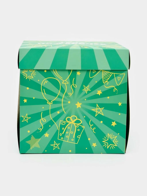 Бум-коробка подарочная с бабочками «Тебе подарочек», 12 × 12 × 12 см