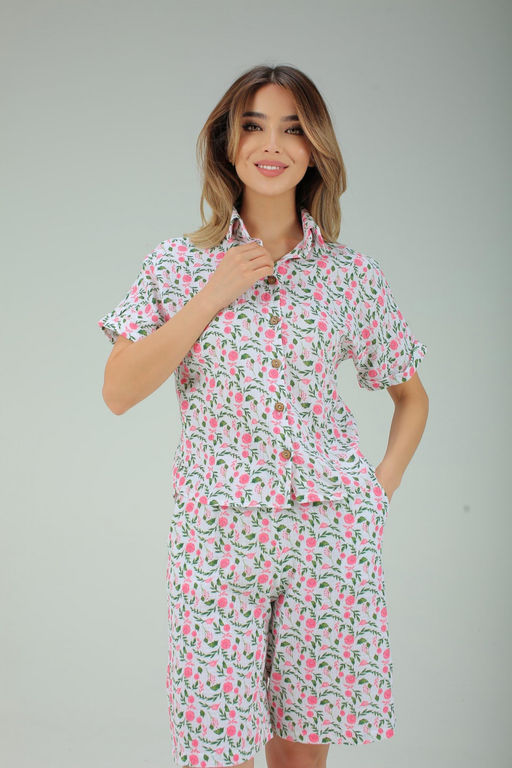 578 ПИЖАМА (ШОРТЫ) (Розочки) - А-дина фото 3