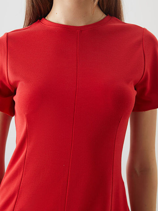 Bisiklet Yaka Kad?n Ti??rt