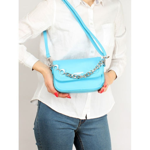 Сумка женская искусственная кожа Ch&K-9261-1, 1отд, плечевой ремень, голубой SALE 255065 - Adelia фото 5